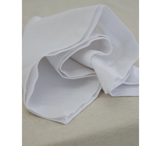 Μονόχρωμη Βαμβακερή Πετσέτα Φαγητού Γαλλική Γωνία Lagos 53x53cm 53x53cm Άσπρο