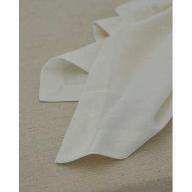 Μονόχρωμη Βαμβακερή Πετσέτα Φαγητού Γαλλική Γωνία Lagos 53x53cm 53x53cm Off White