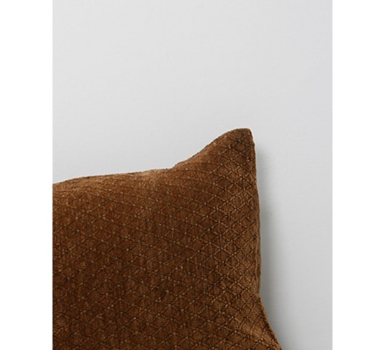 Διακοσμητική μαξιλαροθήκη Ellys με κυψελωτό σχέδιο 35x45cm Σοκολά