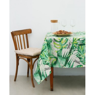 Τραπεζομάντηλο με Σχέδιο Φοίνικες Palmeras 8 ατόμων (140x220cm) Πράσινο
