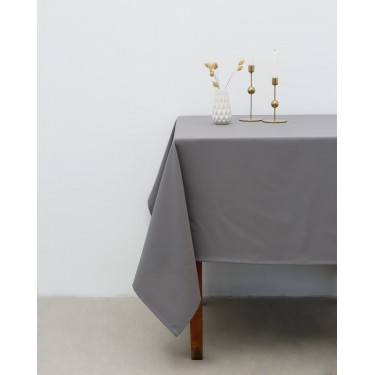 Μονόχρωμο Τραπεζομάντηλο Monaco σε 14 Αποχρώσεις. 4 ατόμων (135x135cm) Γκρι