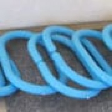 Σετ 12 Τεμαχίων Μπλε Πλαστικοί Κρίκοι Κουρτίνας Μπάνιου Shower Μπλε