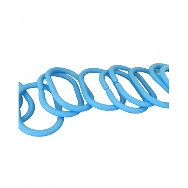 Σετ 12 Τεμαχίων Μπλε Πλαστικοί Κρίκοι Κουρτίνας Μπάνιου Shower Μπλε