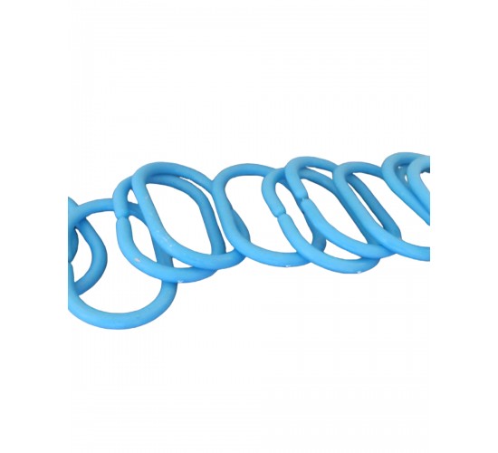 Σετ 12 Τεμαχίων Μπλε Πλαστικοί Κρίκοι Κουρτίνας Μπάνιου Shower Μπλε