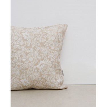 Διακοσμητική μαξιλαροθήκη Teramo με tribal σχέδιο 25x40cm Μπεζ