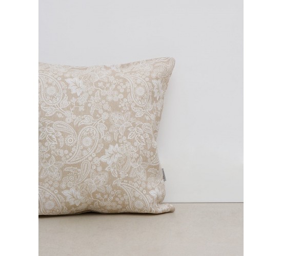 Διακοσμητική μαξιλαροθήκη Teramo με tribal σχέδιο 25x40cm Μπεζ