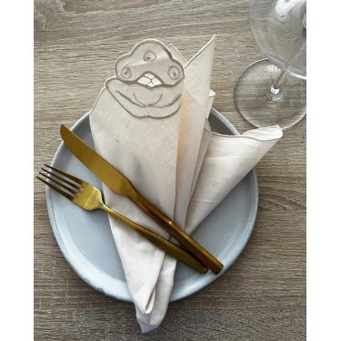 Βαμβακερή Κοφτή Πετσέτα Φαγητού Berry 44x44cm 44x44cm Εκρού