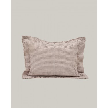 3D Βαμβακερή Πικέ Oxford Μαξιλαροθήκη Pereira σε 8 Αποχρώσεις 50x70 5cm Γκρι - Μπεζ