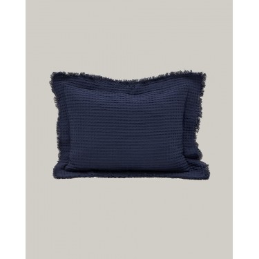 3D Βαμβακερή Πικέ Oxford Μαξιλαροθήκη Pereira σε 8 Αποχρώσεις 50x70 5cm Μπλε Navy
