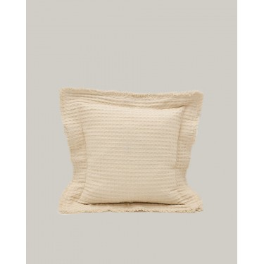 3D Βαμβακερή Πικέ Oxford Μαξιλαροθήκη Pereira σε 8 Αποχρώσεις 45x45 5cm Μπεζ