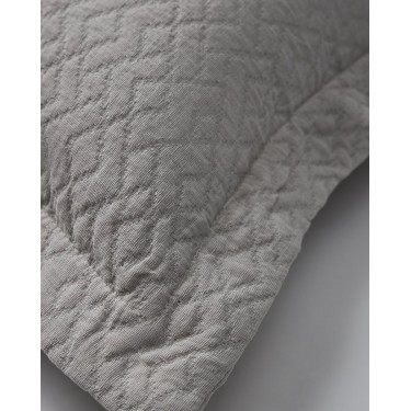 3D Ζακάρ Oxford Μαξιλαροθήκη Γεωμετρικό Pattern Augerinos σε 6 Αποχρώσεις 45x45 5cm Γκρι απαλό