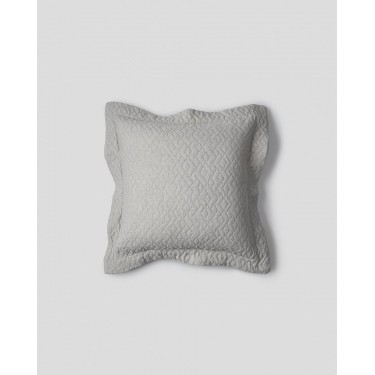 3D Ζακάρ Oxford Μαξιλαροθήκη Γεωμετρικό Pattern Augerinos σε 6 Αποχρώσεις 45x45 5cm Γκρι απαλό