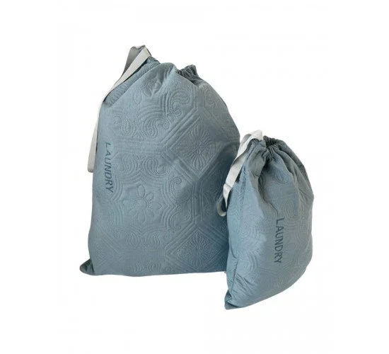 Microsilk Σάκος Απλύτων με Κέντημα Laundry Bag Nomas 30x50cm Άκουα Microsilk Σάκος Απλύτων με Κέντημα Laundry Bag Nomas 30x50cm Άκουα