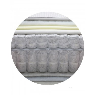 Ανατομικό Στρώμα Pocket με Αφρώδες Υλικό Ύφασμα Tencel Lilian 90x200 35cm Άσπρο