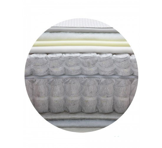 Ανατομικό Στρώμα Pocket με Αφρώδες Υλικό Ύφασμα Tencel Lilian 160x200 35cm Άσπρο