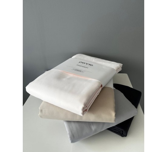 Βαμβακοσατέν Πανωσέντονο Mansion Μονή (180x282cm) Ανθρακί