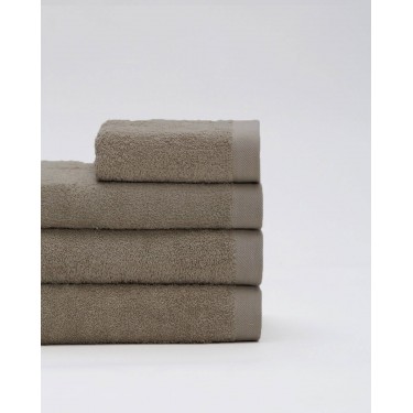 Βαμβακερή Μονόχρωμη Πετσέτα Joker 500gsm Λουτρού | 75x160cm Γκρι - Μπεζ