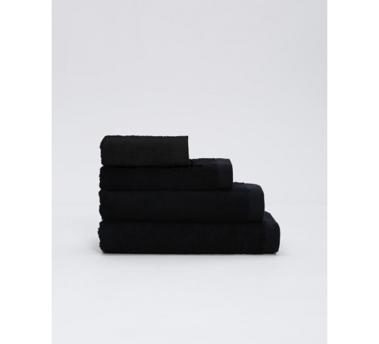 Βαμβακερή Μονόχρωμη Πετσέτα Joker 500gsm Προσώπου | 50x90cm Μαύρο