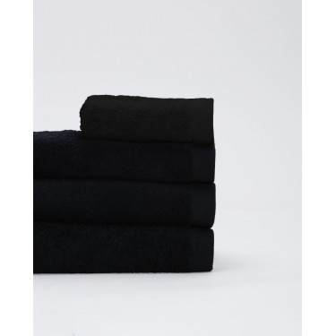 Βαμβακερή Μαύρη Πετσέτα Joker Vat Indradent 500gsm Προσώπου | 50x90cm Μαύρο