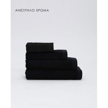 Βαμβακερή Μαύρη Πετσέτα Joker Vat Indradent 500gsm Μπάνιου | 65x135cm Μαύρο