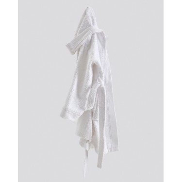 Παιδικό Βαμβακερό Πετσετέ Μονόχρωμο Μπουρνούζι με Πλισέ Γιακά & Κουκούλα Rease 10-12 ετών