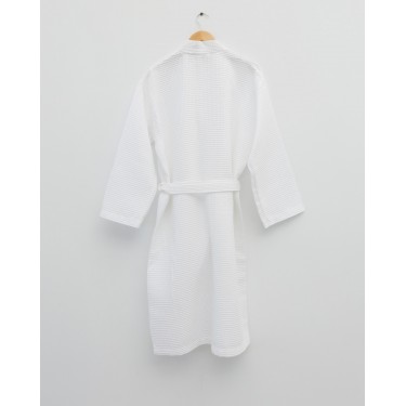 3D Πικέ Cotton Waffle Unisex Μπουρνούζι Fitz 280gsm X Large Άσπρο