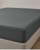 Microsilk Μονόχρωμο Σεντόνι με Λάστιχο Oscar 6 Αποχρώσεις Διπλή (140x200 40cm) Ανθρακί