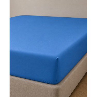 Microsilk Μονόχρωμο Σεντόνι με Λάστιχο Oscar 6 Αποχρώσεις Μονή (100x200 40cm) Μπλε