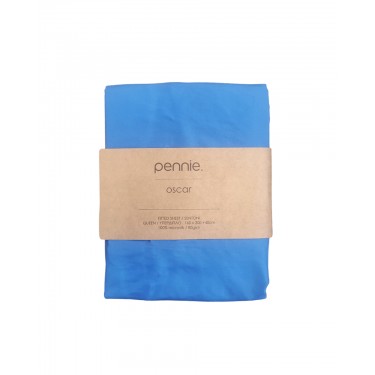 Microsilk Μονόχρωμο Σεντόνι με Λάστιχο Oscar 6 Αποχρώσεις Υπέρδιπλη (160x200 40cm) Μπλε