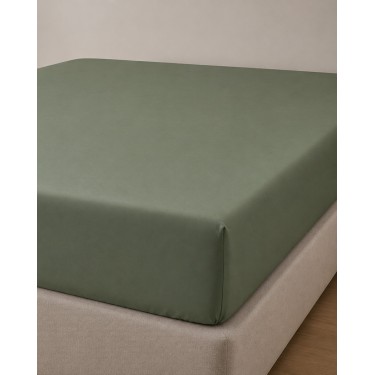 Microsilk Μονόχρωμο Σεντόνι με Λάστιχο Oscar 6 Αποχρώσεις Μονή (100x200 40cm) Χακί