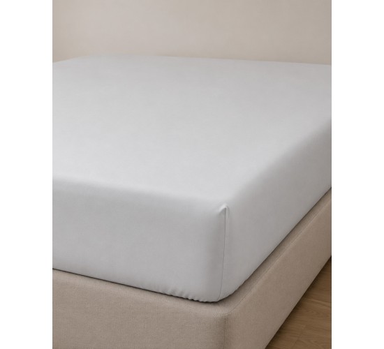 Microsilk Μονόχρωμο Σεντόνι με Λάστιχο Oscar 6 Αποχρώσεις Διπλή (140x200 40cm) Γκρι