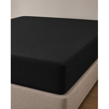 Microsilk Μονόχρωμο Σεντόνι με Λάστιχο Oscar 6 Αποχρώσεις Μονή (100x200 40cm) Μαύρο