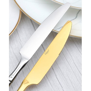 Ανοξείδωτο Μαχαίρι Φαγητού Λαβή Σχέδιο Bamboo Cami Χρυσό