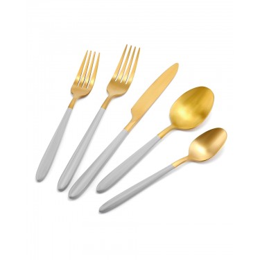 Ανοξείδωτο Κουτάλι Σούπας Ματ Υφή Demy Γκρι