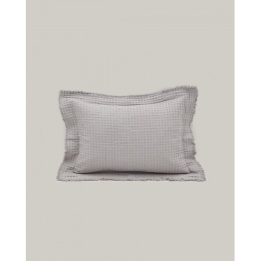 3D Βαμβακερή Πικέ Oxford Μαξιλαροθήκη Pereira σε 6 Αποχρώσεις 50x70 5cm Γκρι