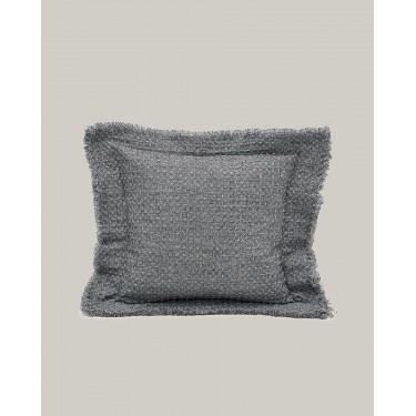 3D Βαμβακερή Πικέ Oxford Μαξιλαροθήκη Pereira σε 6 Αποχρώσεις 45x45 5cm Μαύρο