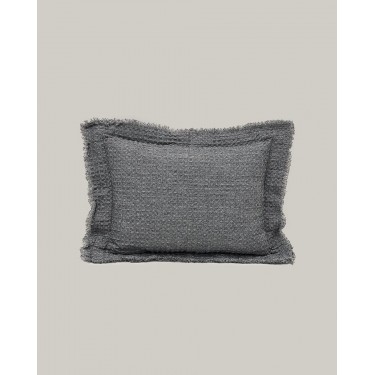 3D Βαμβακερή Πικέ Oxford Μαξιλαροθήκη Pereira σε 6 Αποχρώσεις 50x70 5cm Μαύρο