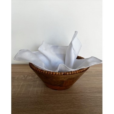 Υφασμάτινη Πετσέτα για Ψωμιέρα με Φεστόνι Restaurant Diagonale 30x30cm 30x30cm Άσπρο