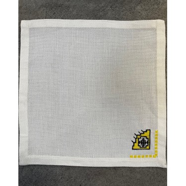 Διακοσμητικό Πετσετάκι Εταμίν Γλυκού με Κέντημα Goblen 23x23cm Εκρού