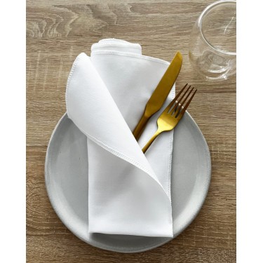 Λευκή Πετσέτα Φαγητού Yohana 50x50cm 50x50cm Άσπρο