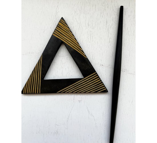 Ξύλινη Δέστρα Αγκράφα Κουρτίνας Diamond 8