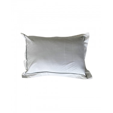 Oxford Λευκή Μαξιλαροθήκη με Πλακέ Κέντημα Mansion 52x72 5cm 52x72 5cm Άσπρο