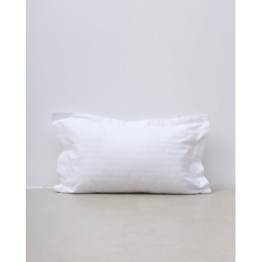 Oxford μαξιλαροθήκη Redon με σατινόριγο σχέδιο 50x70 5cm Άσπρο