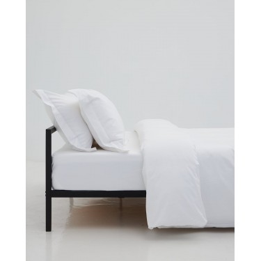 Ξενοδοχειακό Βαμβακοσατέν Σεντόνι με Λάστιχο Mansion Super Υπέρδιπλη Άσπρο