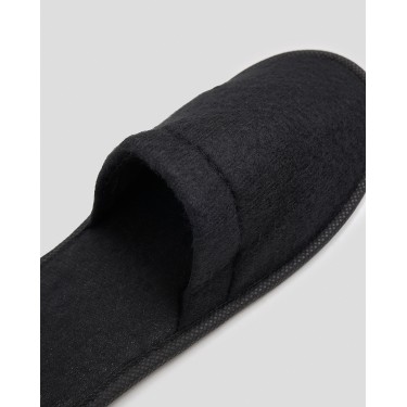Πετσετέ Μαύρες Κλειστές Παντόφλες Slipper One Size Μαύρο