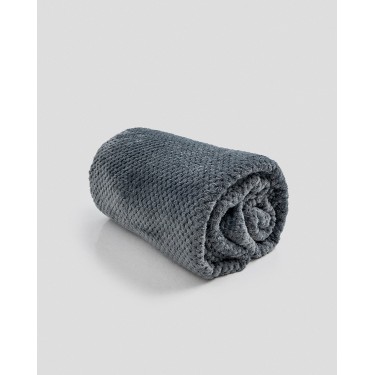 Βελουτέ Κουβέρτα Ανάγλυφη Coral Fleece Minthi 150x210cm Υπέρδιπλη (200x230cm) Ανθρακί
