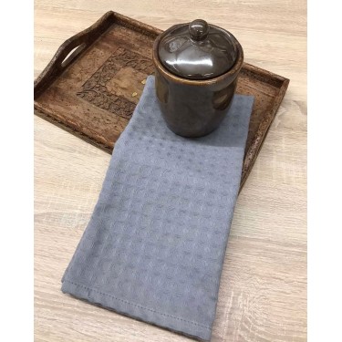 3D Βαμβακερό Πικέ Ποτηρόπανο Pereira σε 8 Αποχρώσεις 40x48cm Ανθρακί