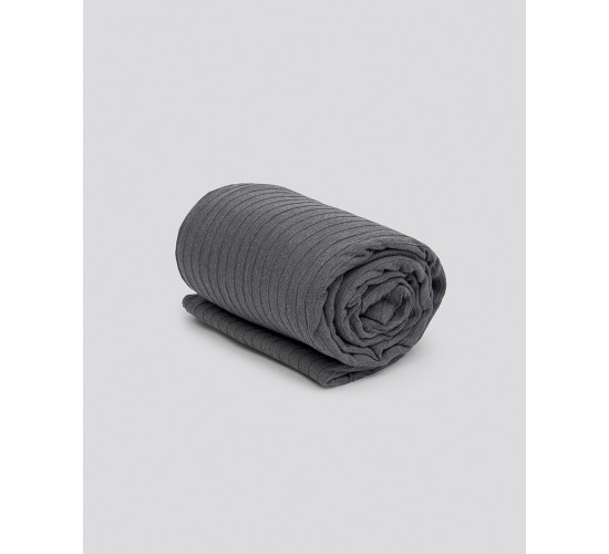 Ζακάρ Κουβέρτα Ανάγλυφη Ρίγα Esperinos Super Υπέρδιπλη Ανθρακί