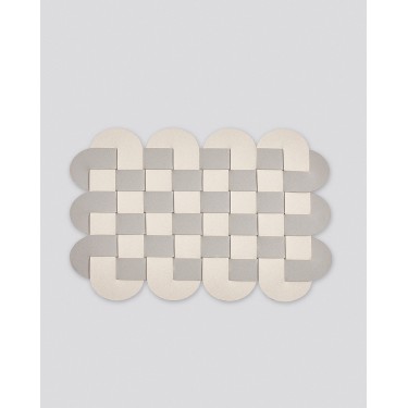 Δίχρωμο Πλεκτό Σουπλά από Δερματίνη Lorum Des.1 One Size (29x41cm) Εκρού