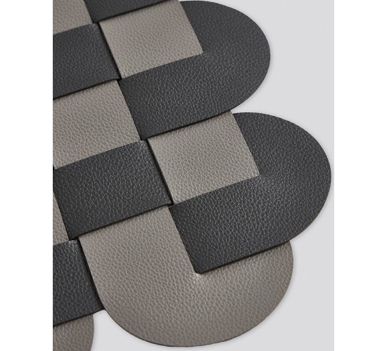 Δίχρωμο Πλεκτό Σουπλά από Δερματίνη Lorum Des.1 One Size (29x41cm) Ανθρακί Δίχρωμο Πλεκτό Σουπλά από Δερματίνη Lorum Des.1 One Size (29x41cm) Ανθρακί